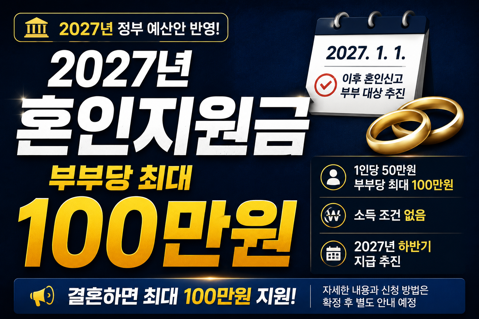 2027년 혼인지원금 안내글 썸네일